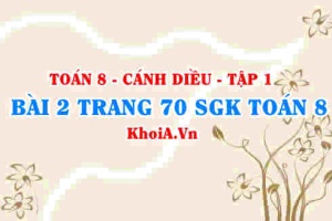 Bài 2 trang 70 SGK Toán 8 tập 1 Cánh Diều